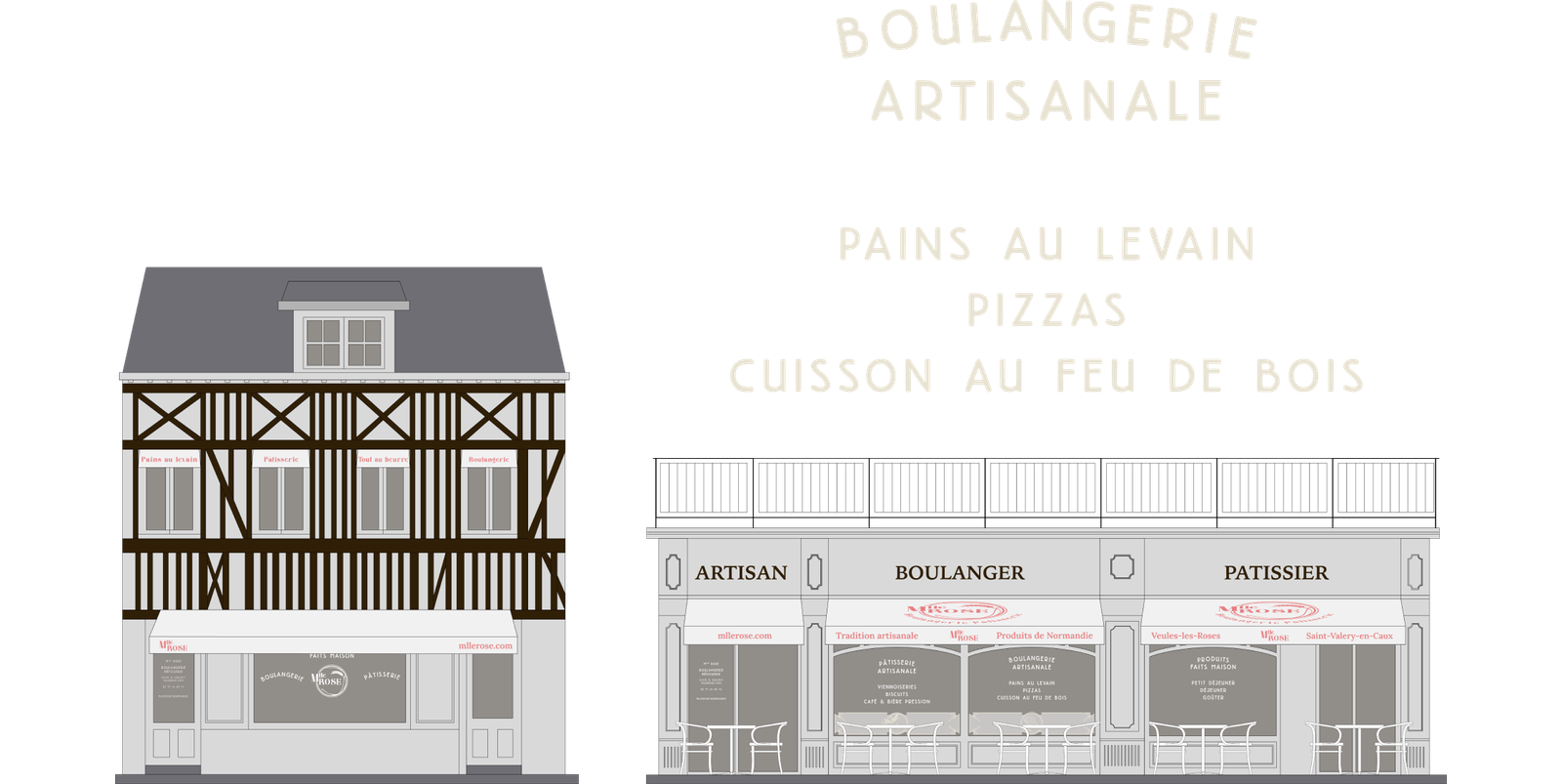 Mlle Rose Bakery Showcases blueprints