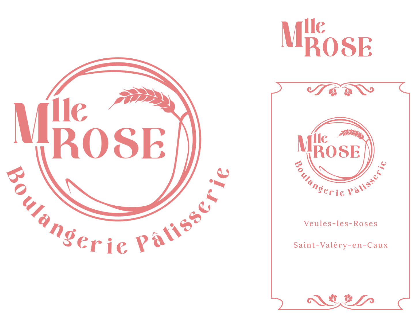 Mlle Rose Bakery logotypes