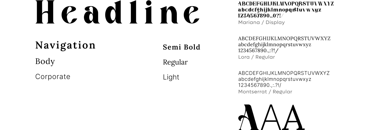 Mlle Rose graphic Identity Font family